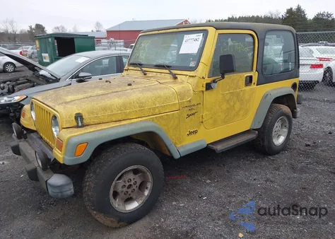 2000 Jeep Wrangler Sport из США, поврежденный, VIN 1J4FA49S0YP789850